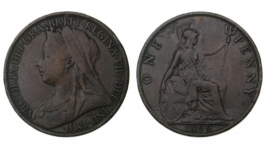 Англия. Виктория. 1 пенни 1899 года.  284134