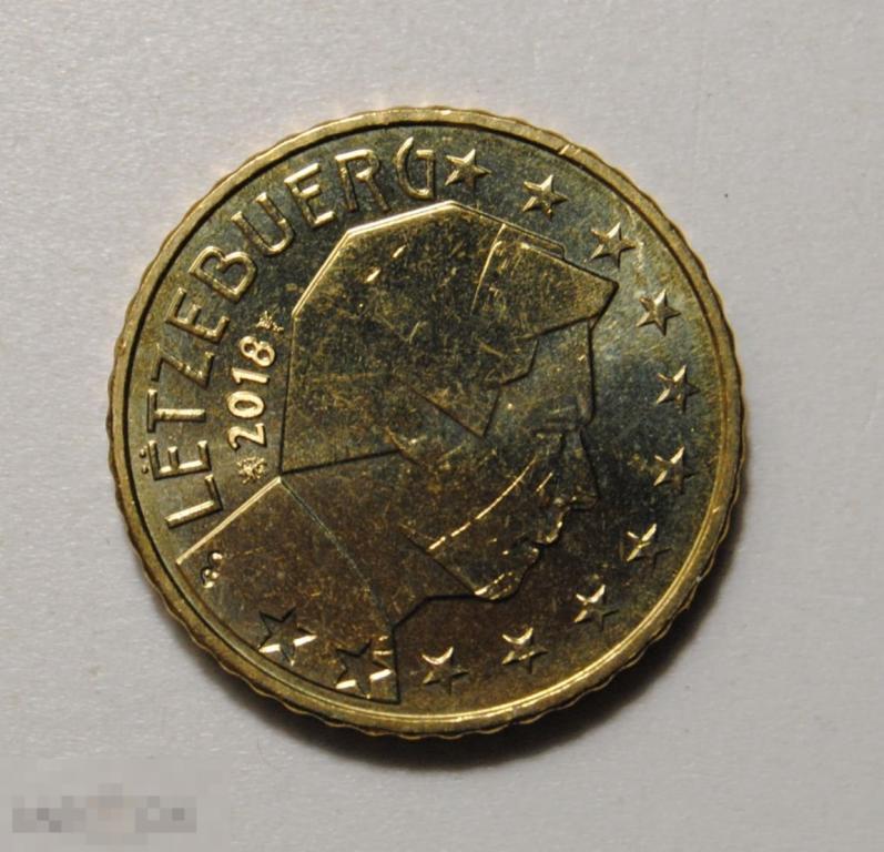 50 евро центов 2018 год Люксембург UNC
