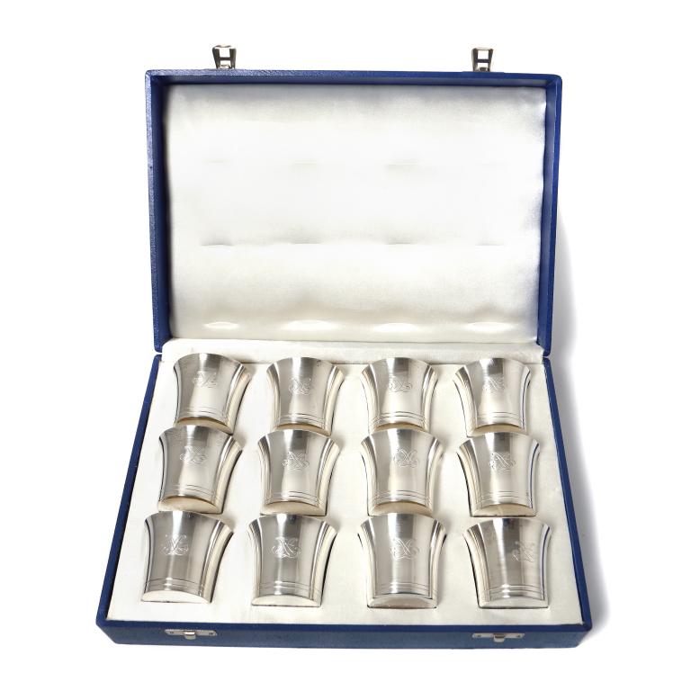 Серебряные стопки, 12 шт. Швеция, середина 20 века.