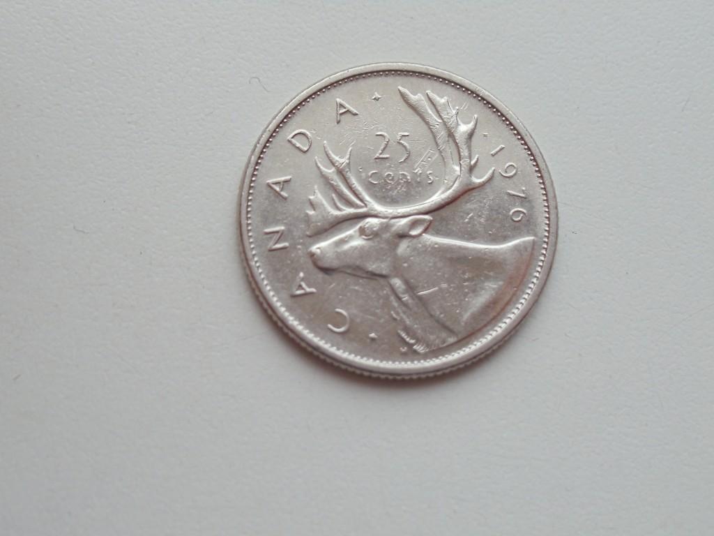 Канада 25 центов 1976г