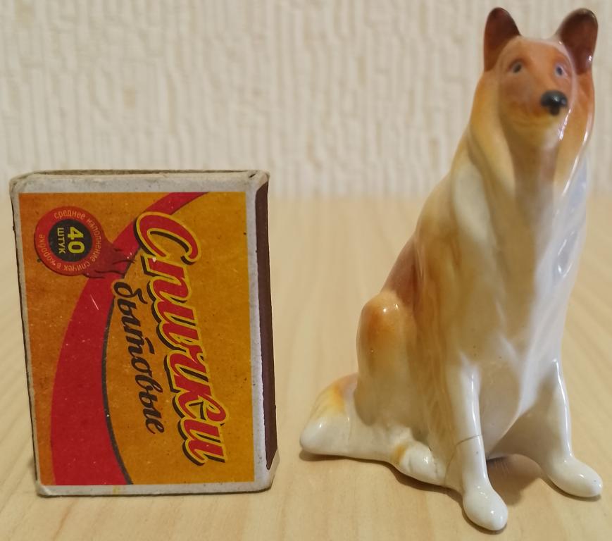 Реалистичная статуэтка / Колли / Собаки / Фауна / Фарфор / Смотрите фото 6 !!!.