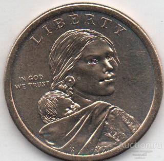 США 1 доллар 2016 г. D Сакагавея. Индейцы-радисты 36_9_17