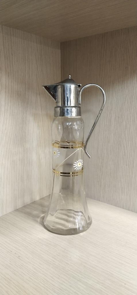 Графин. Европа. Стекло. Металл .Старинный.