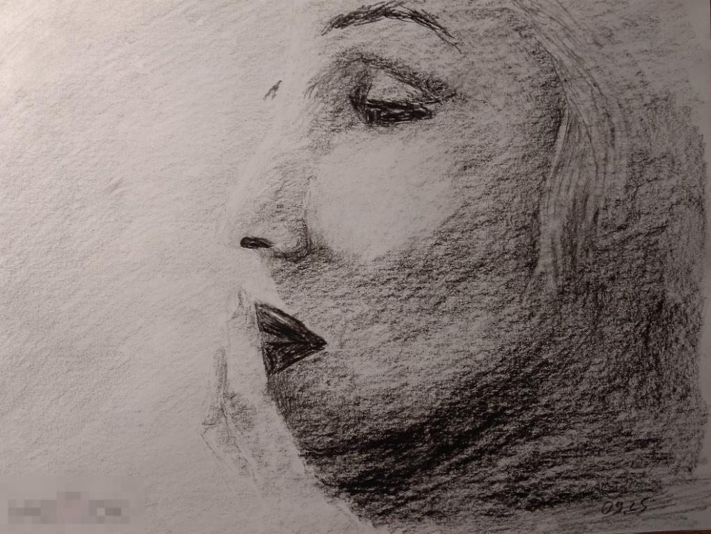 Рисунок. Бумага, угольный и простой карандаш, А4 начинающий художник-самоучка Филиппов Д.А.