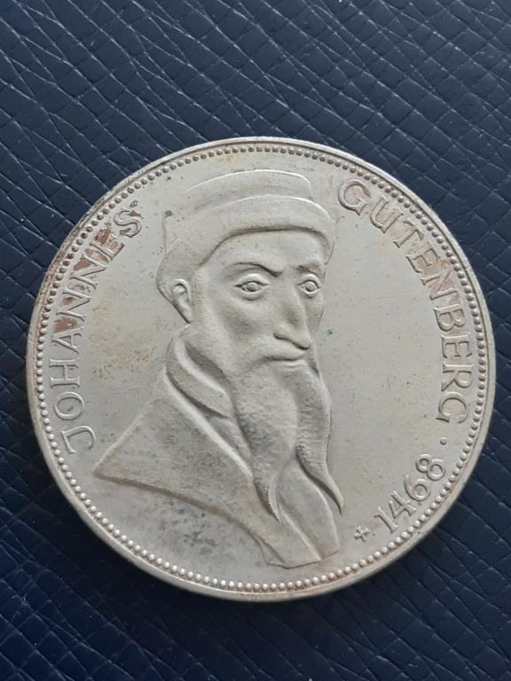 Германия 5 марок 1968 КМ 122