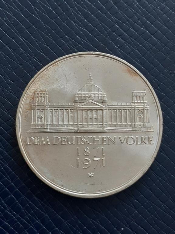 Германия 5 марок 1971 КМ 128.1