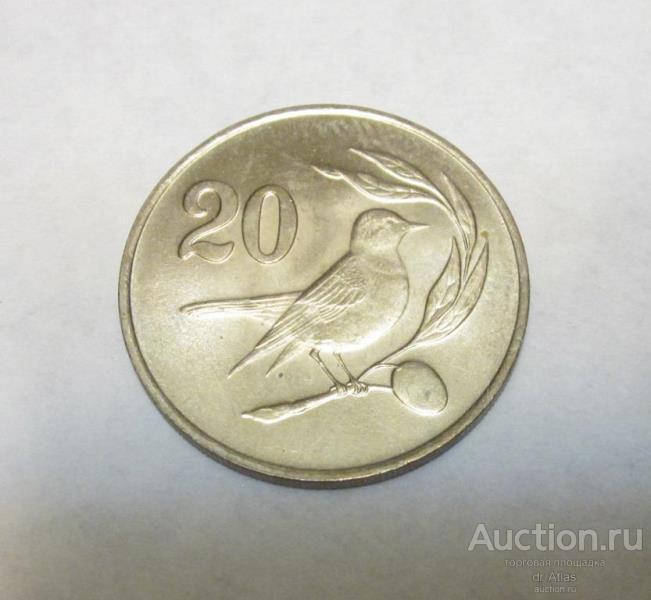 Кипр 20 центов 1983 UNC 9820