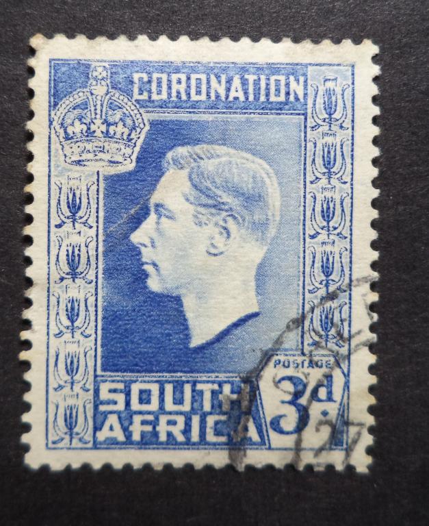Южная Африка  1937 г.  Коронация   3d.   гаш.   Би.13