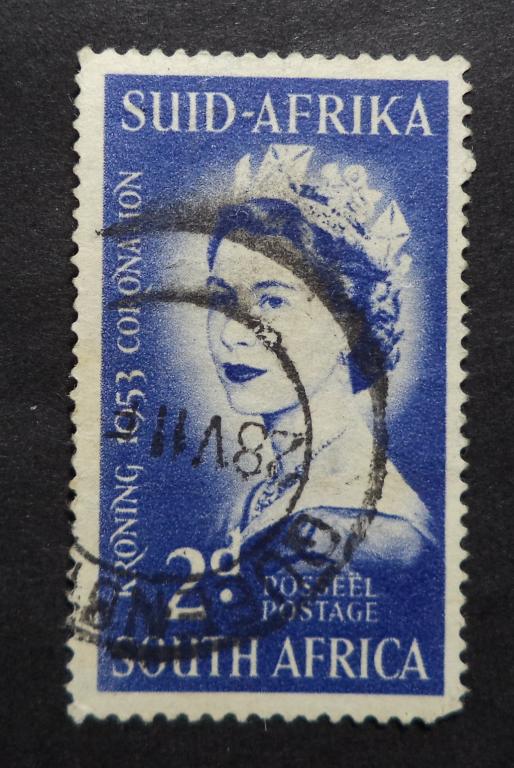 Южная Африка  1953 г.  Коронация   2d.   гаш.   Би.13