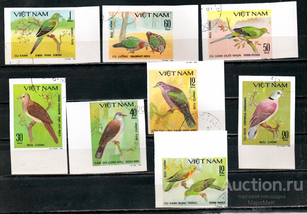 Вьетнам 1980 Птицы Серия Без зубцов гаш