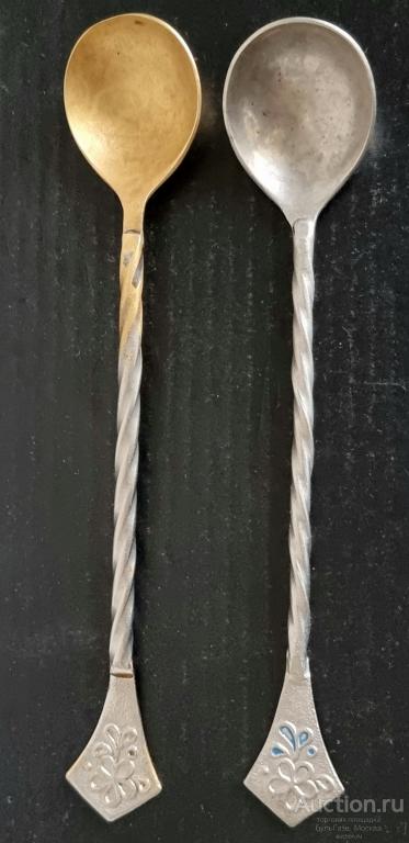 Ложечки чайные 15 см, 2 шт. Мельхиор. Винтаж СССР.одним лотом