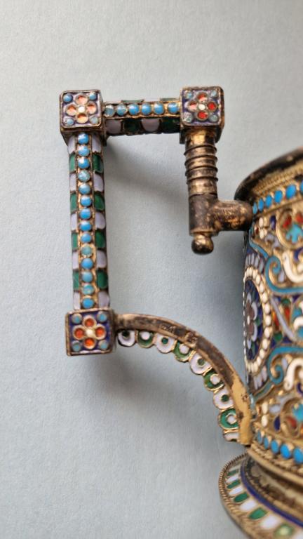 Подстаканник. Серебро, 84 проба. Эмаль. 1893