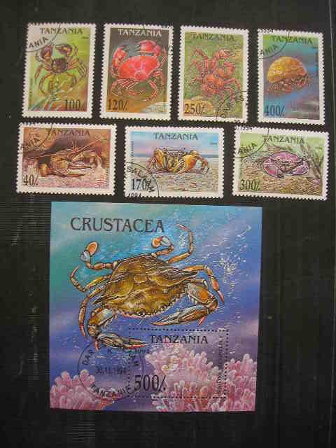 Танзания 1994 фауна: крабы  CTO