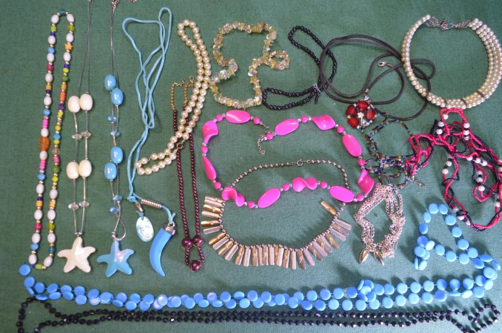 Бижутерия, женские украшения. Бусы, ожерелья, подвески, разнобой. Сборный лот. #22