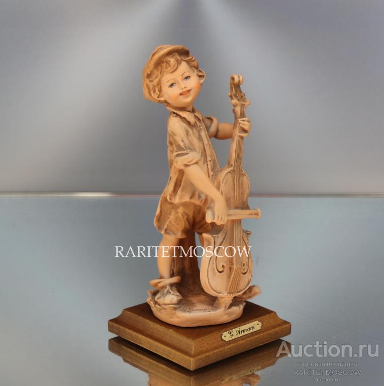 Мальчик с виолончелью музыкант статуэтка Armani Италия 34