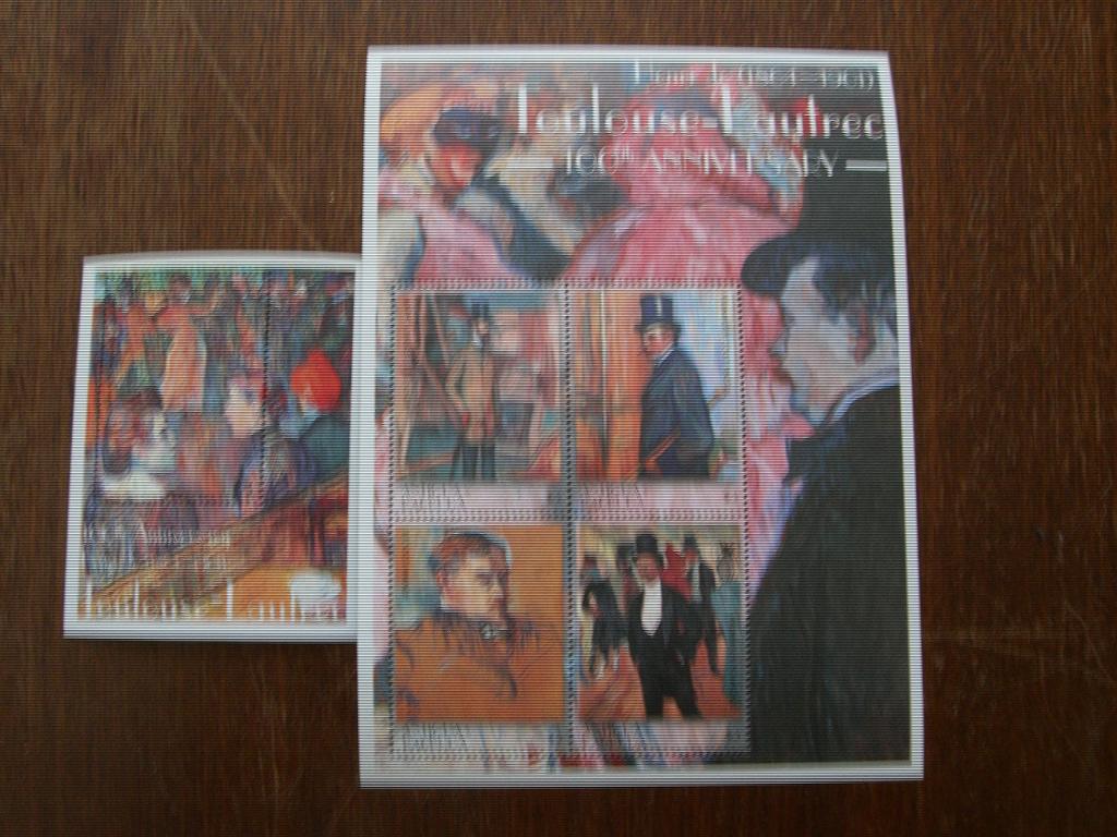 Антигуа и барбуда тулуз лотрек 2001 лист и бл