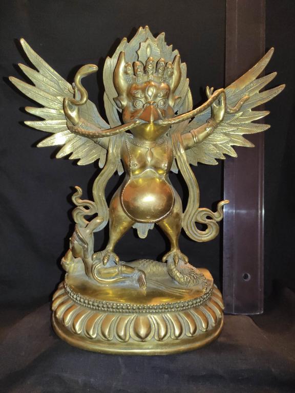 Скульптура  Будда Гаруда божество тантры бронза Тибет 30 см