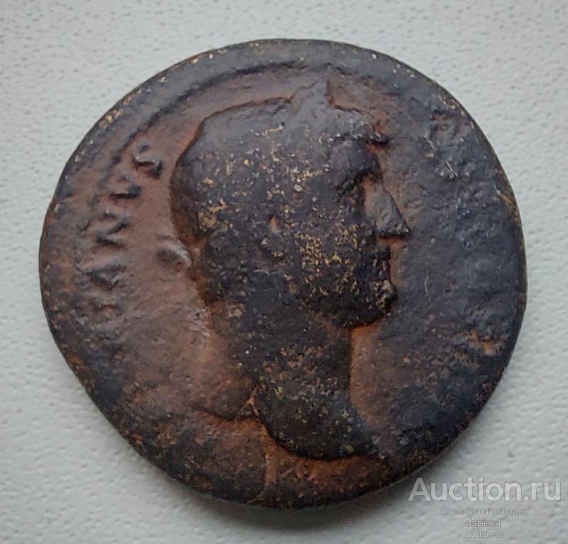 Сестерций Адриан 117-138 н.э. Рим, крупная бронза 22 г Римская Империя