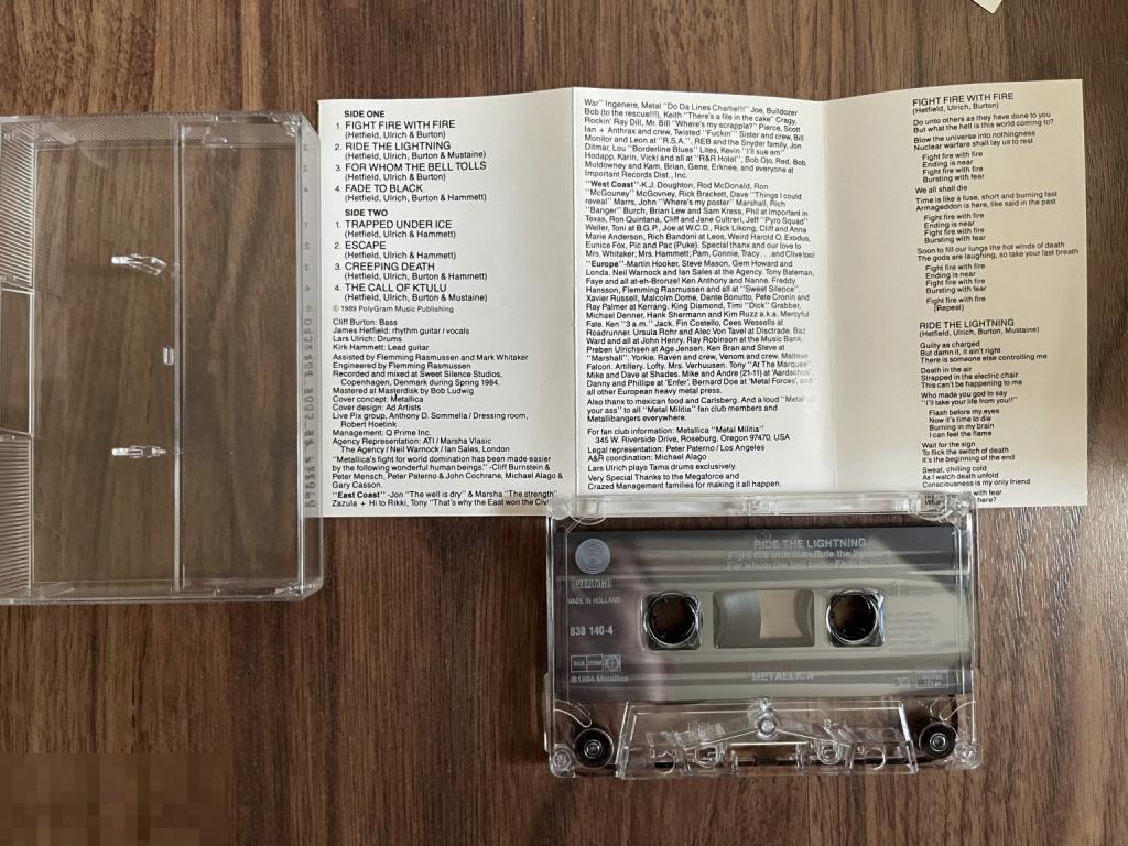 Metallica Ride the lightning 1989