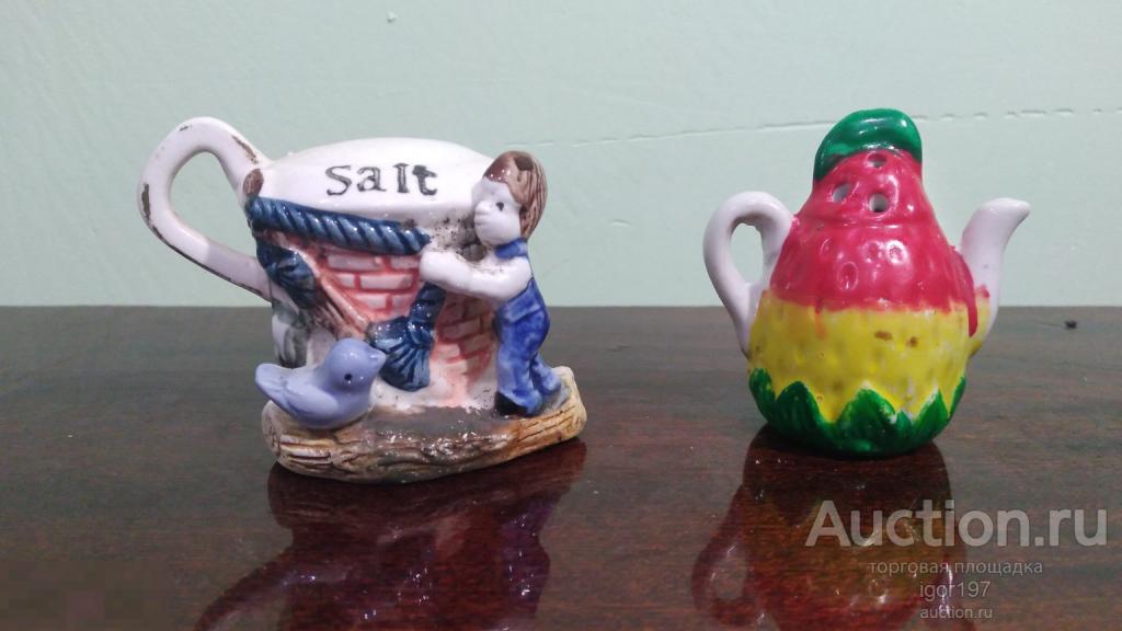 солонки , перечница , - фарфор -СССР в отличном состоянии КЛЕЙМА . без сколов 2 -шт