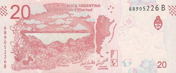 Аргентина 20 песо 2017 P361(2) C пресс unc