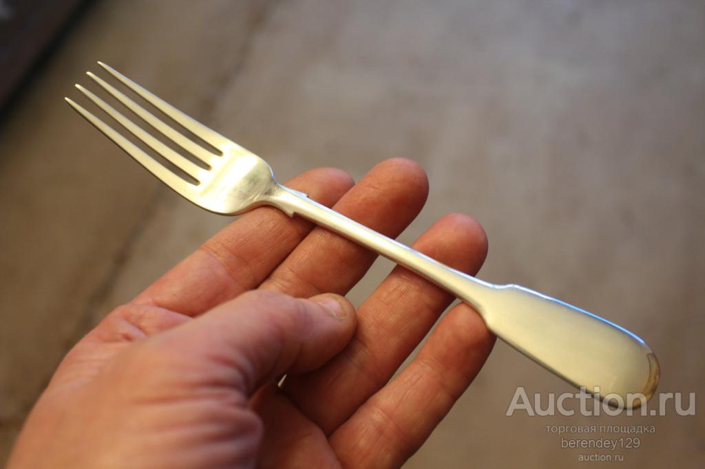 Вилка серебро 84 проба . 1888 год .  Состояние !