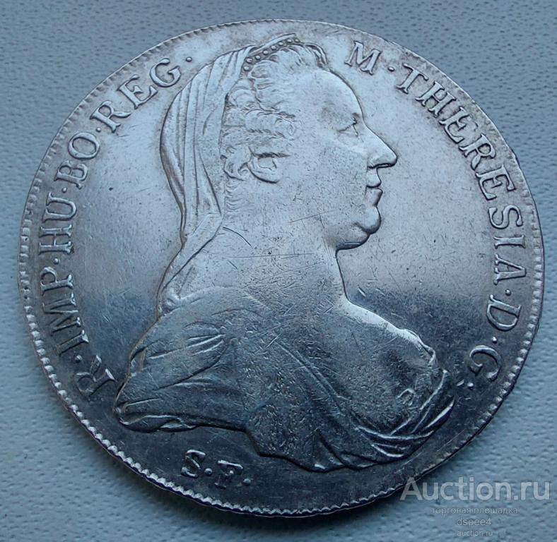 Австрия 1 талер 1780 Мария Терезия ранний выпуск был в обращении aUNC серебро