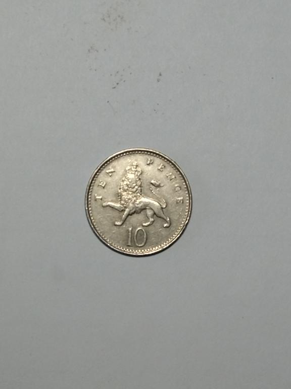 Великобритания. 10 пенсов 1992 год. Елизавета II.