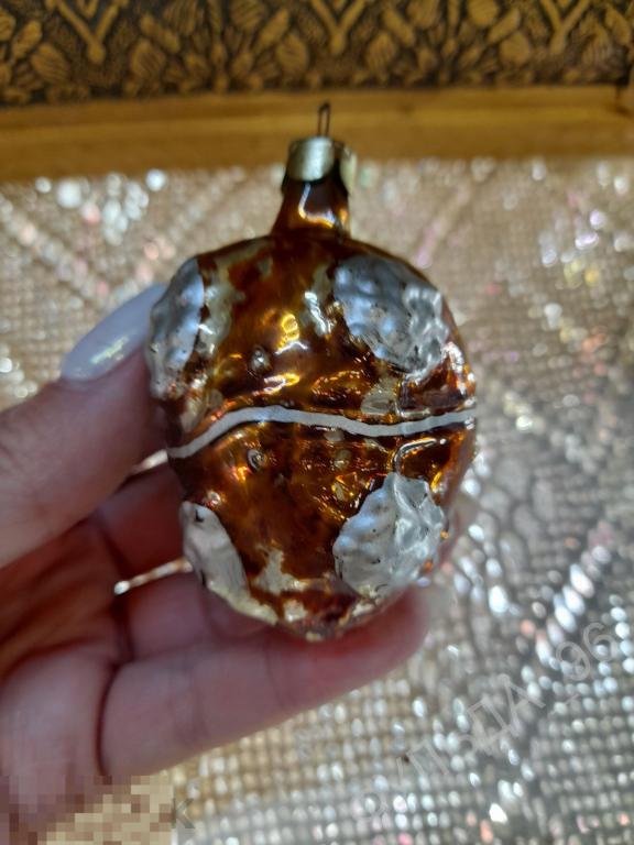 Елочная стеклянная игрушка Кисть винограда N2 1930