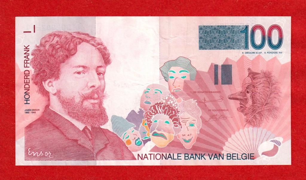 Бельгия, 100 франков, 1995-2001, подписи Bertholomé & Verplaetse, 11502087210, ПОСЛЕДНИЙ ВЫПУСК