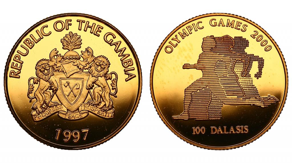 Гамбия. 100 даласи 1997 года. Proof. 260738