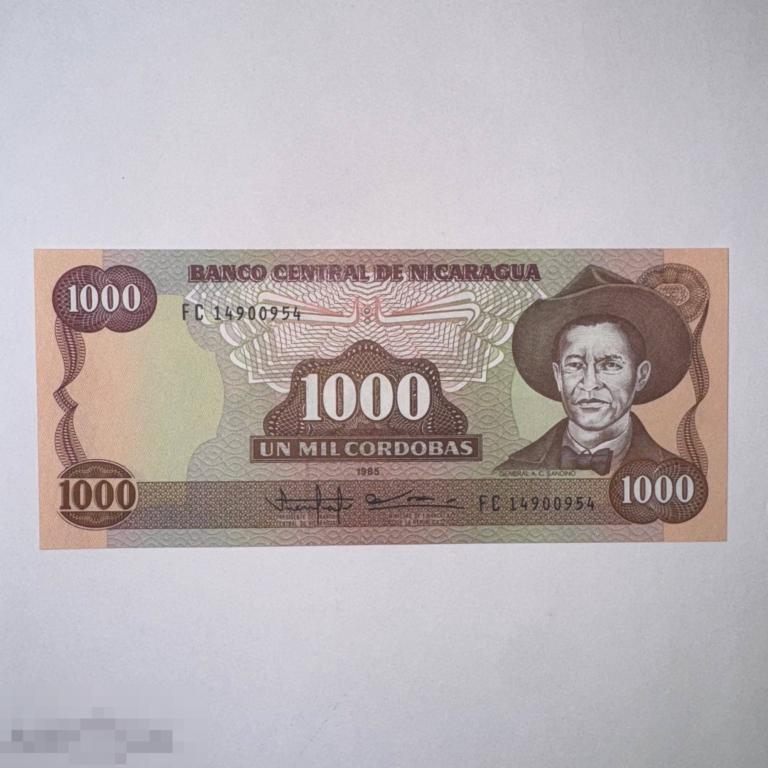Никарагуа 1000 кордоба 1985 год , Серия - FC , UNC