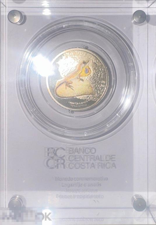 Коста-Рика 50 колон 2023(2025) год , Шелковистый анолис , Пруф , Цветная / 493857