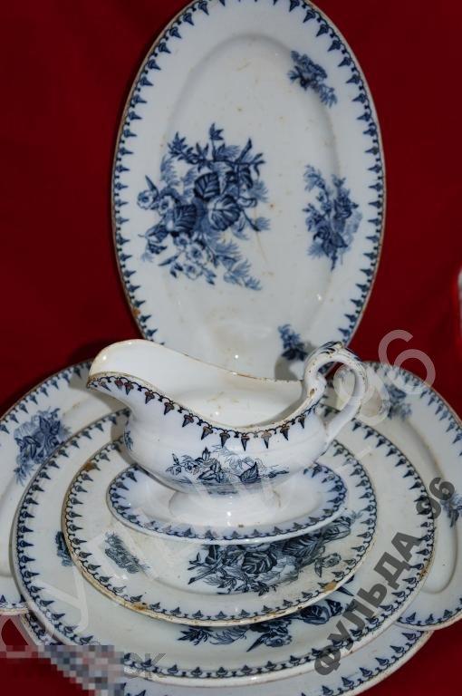 Столовый сервиз Кузнецов в Твери 19 век Фаянс 6 пр