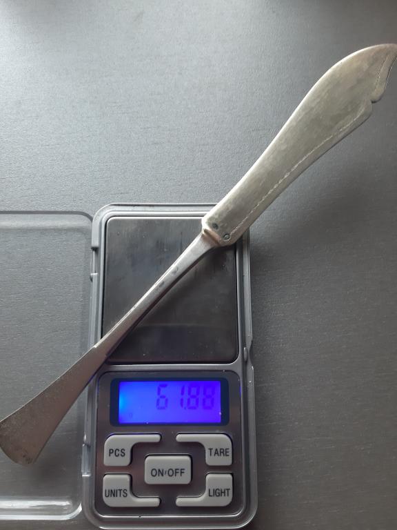 Нож для масла.(Австро-Венгрия.) серебро 800 проба. Состояние, смотри фото.