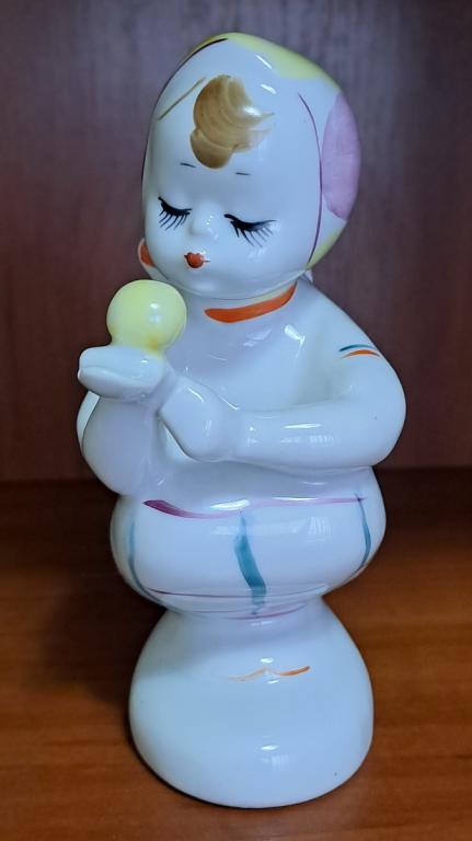 Статуэтка девочка с одуванчиком Барановка СССР 60- е Детство Дети Фарфор РЕДКАЯ