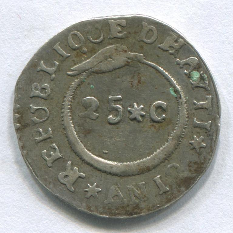 ГАИТИ(WESTERN REPUBLIC 1808-1817) 25 САНТИМОВ AN12(1815) GVF/XF