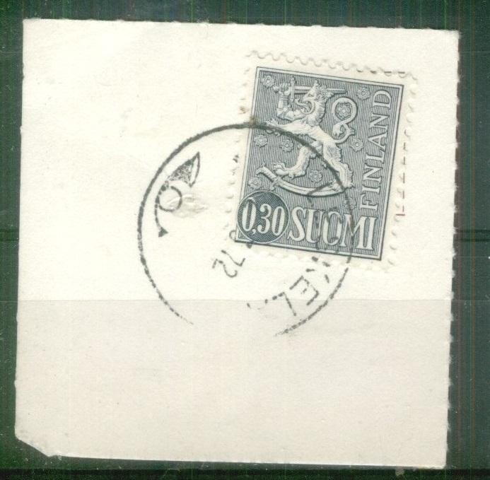 Финляндия 1956 Mi# 450   стандарт Герб гаш на бумаге
