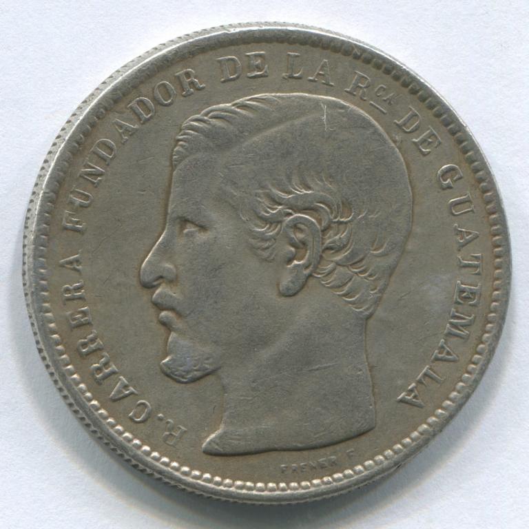 ГВАТЕМАЛА 1 ПЕСО 1867 VF