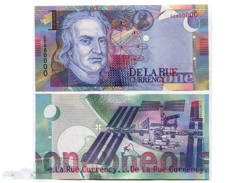 Тестовая банкнота Великобритании 1990 г., DE LA RUE