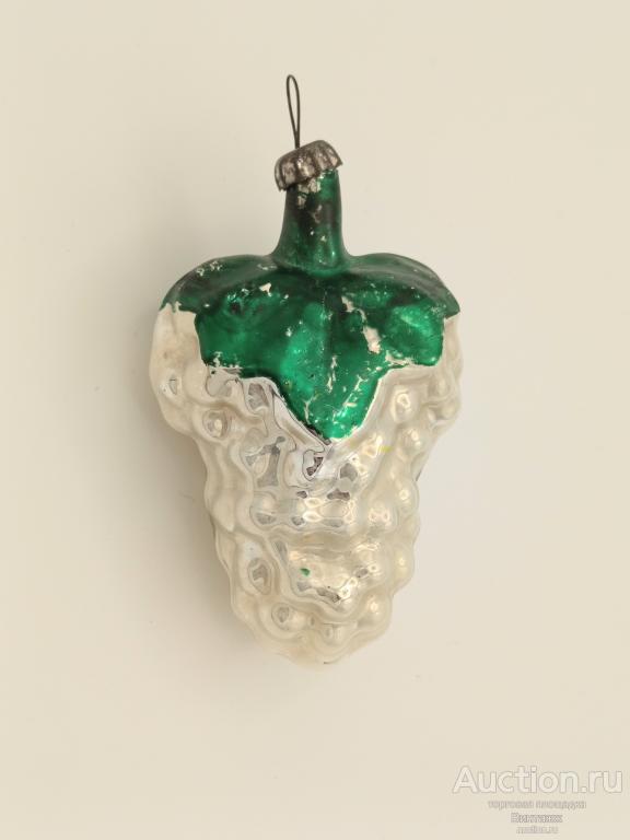 Елочная игрушка  виноград стекло