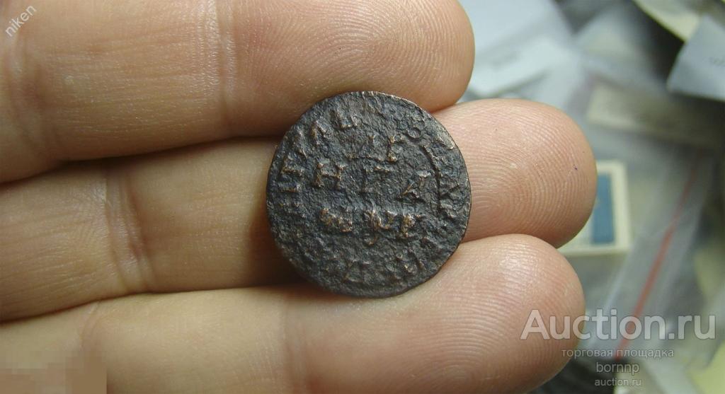 ДЕНГА 1703 ПЁТР-1 ПЕРВЫЙ ОРИГИНАЛ СТАРИННЫЕ МОНЕТЫ РОССИЙСКОЙ ИМПЕРИИ 14-32