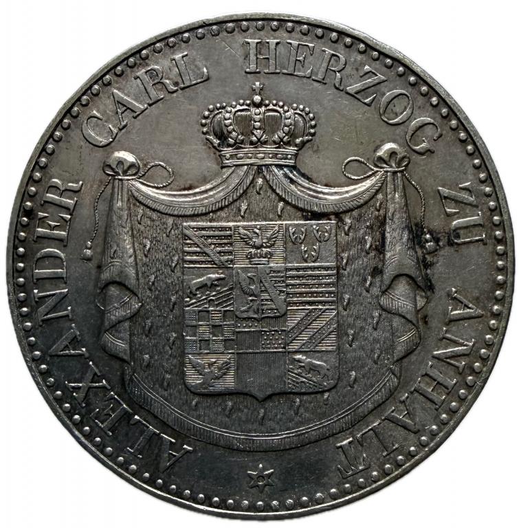 Германия Анхальт Бернбург 1 Талер 1834 года UNC KM#82