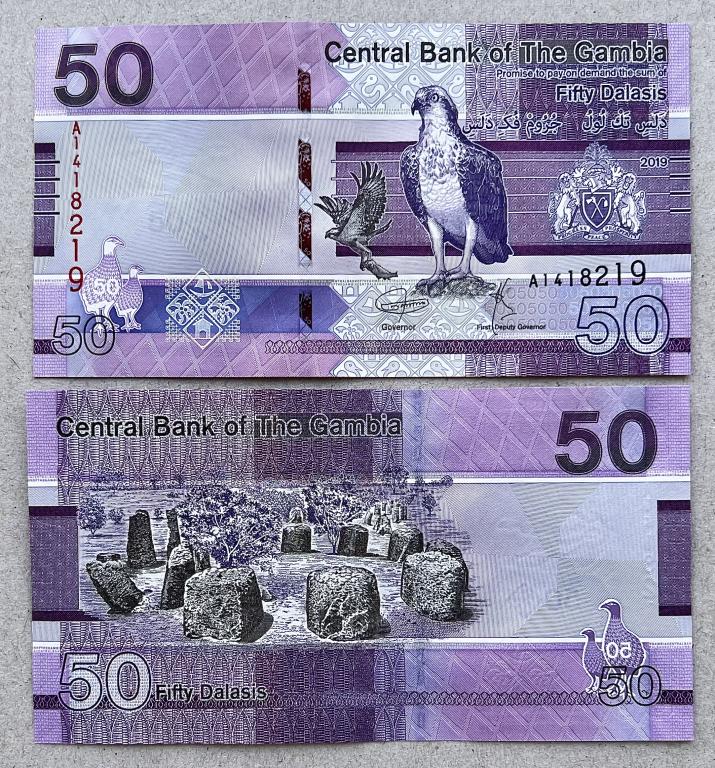 ГАМБИЯ 50 ДАЛАСИ 2019 ГОД UNC