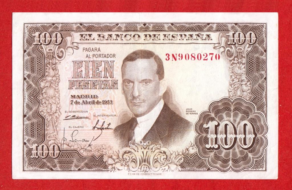 Испания, 100 песет, 1953, 3N908070