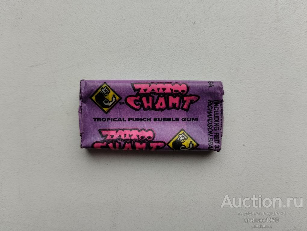 ЖВАЧКА. ЖЕВАТЕЛЬНАЯ РЕЗИНКА  CHAMT. TATTOO. ОРИГИНАЛ.
