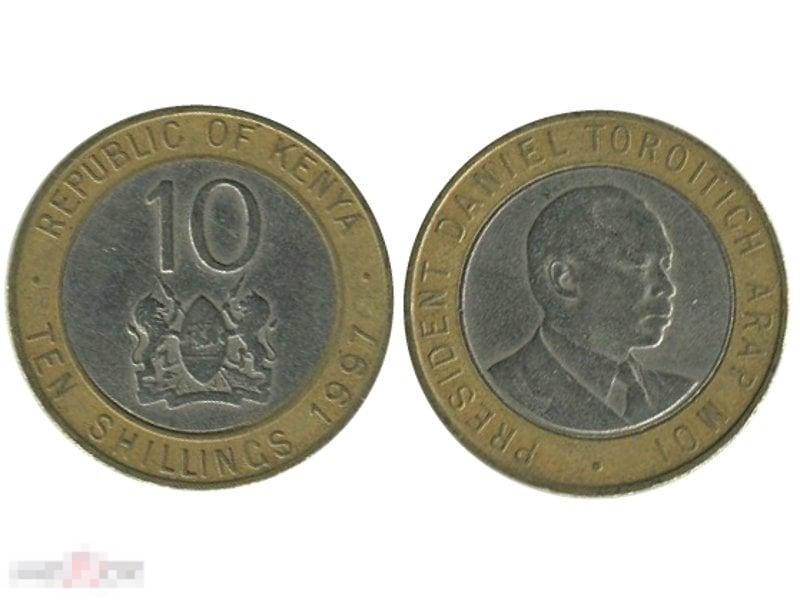 10 шиллингов Кении 1997 г.