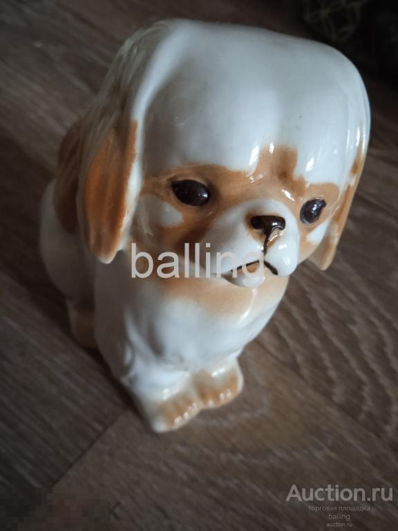 Статуэтка. Собака пикинес Фарфор лфз