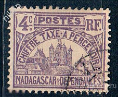МАДАГАСКАР 1908 ФРАНЦУЗСКИЕ КОЛОНИИ СЛУЖЕБНАЯ АНТАНАНАРИВУ КОРОЛЕВСКИЙ ДВОРЕЦ 43-5-198