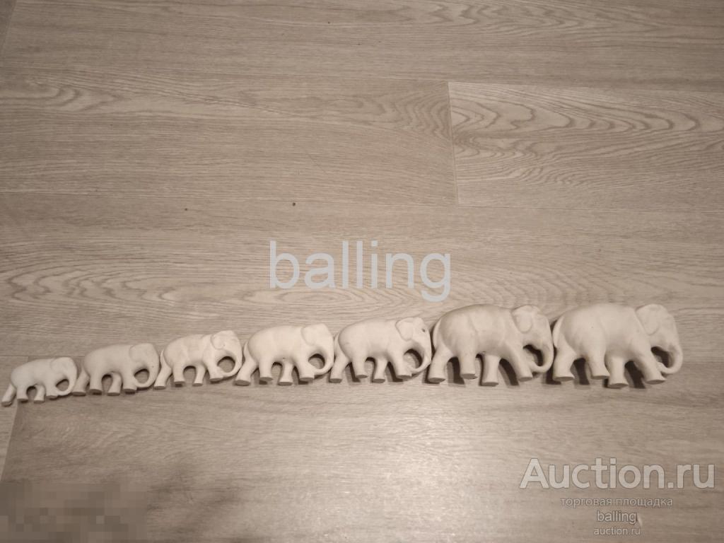 Фарфоровая статуэтка слон семь слоников